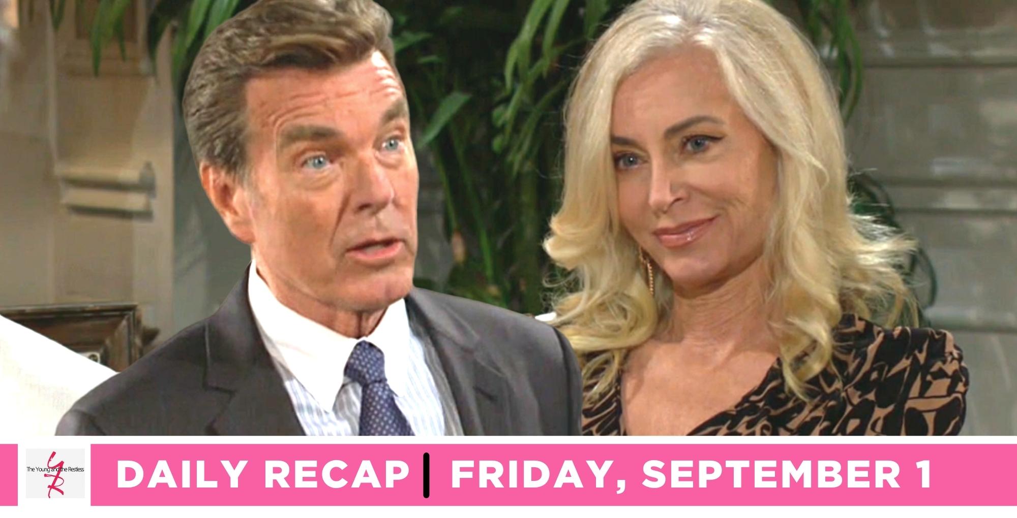 young and the restless recap for september 1, 2023, has jack and ashley talking.