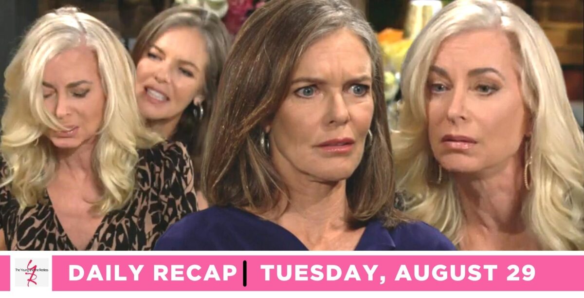 the young and the restless recap for august 29, 2023, has ashley being saved by diane and her shock about it.