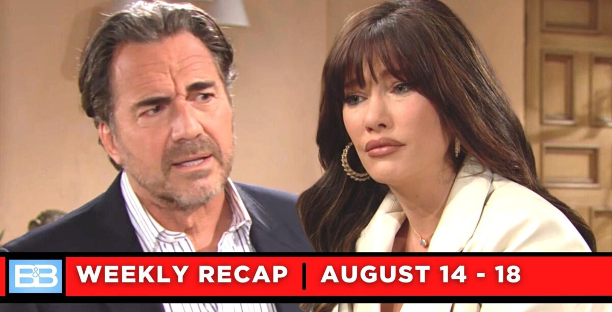 the bold and the beautiful recaps for august 14 – august 18, 2023, two images ridge and steffy.