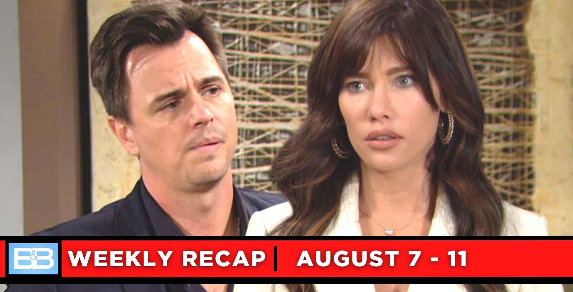 the bold and the beautiful recaps for August 7 – August 11, 2023, two images, wyatt and steffy.