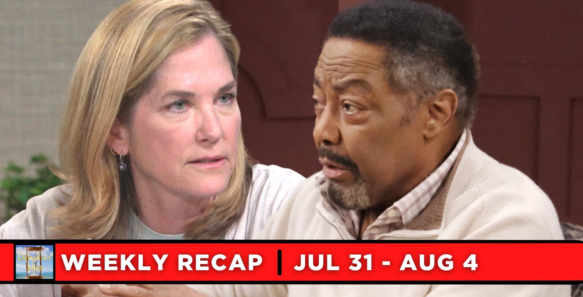 days of our lives recaps for july 31 – august 4, 2023, two images, eve and abe.