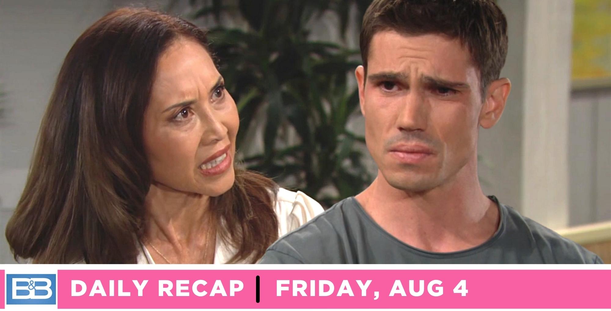 the bold and the beautiful recap for friday, august 4, 2023, li and fin.