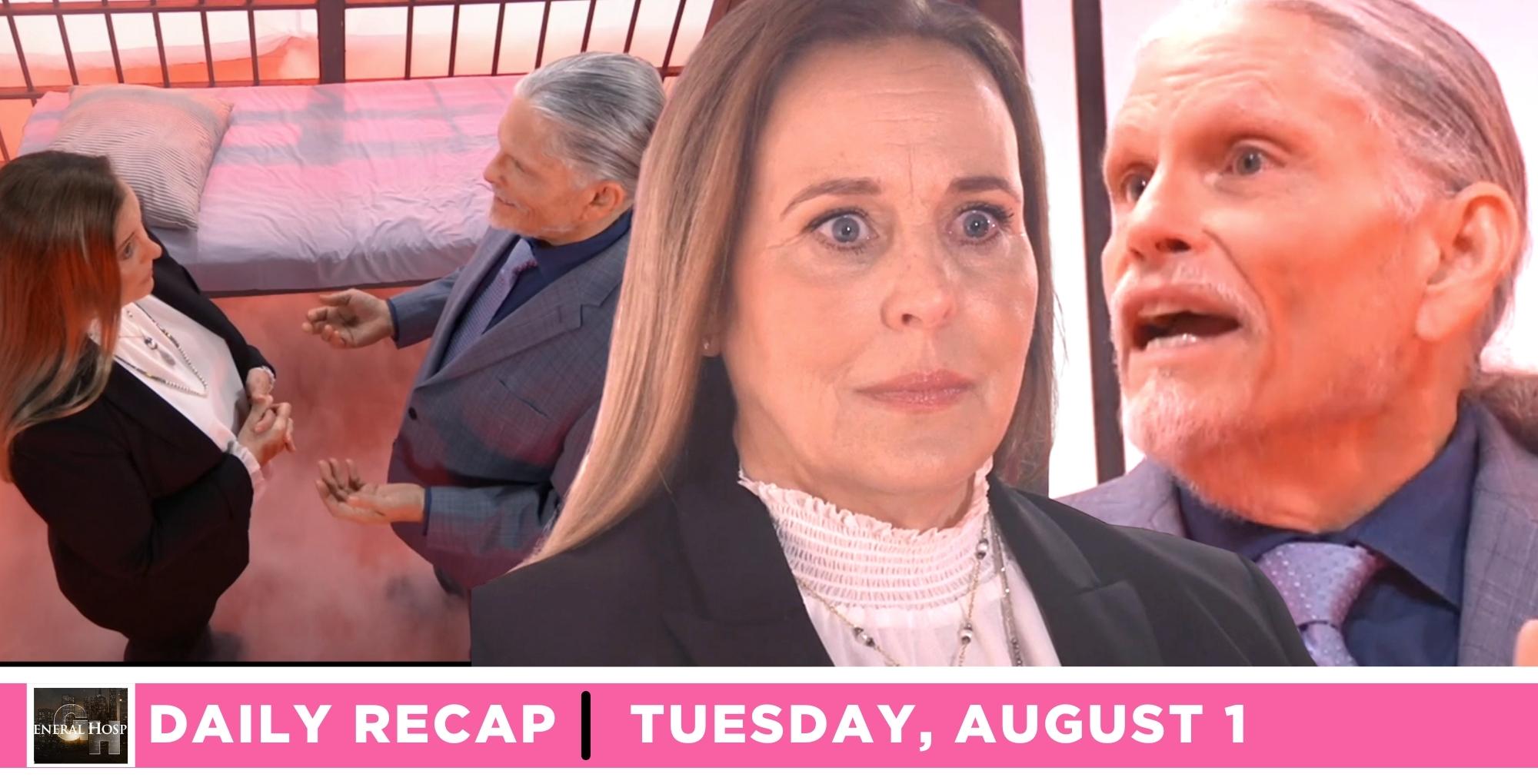 the general hospital recap for august 1 2023 has cyrus having a reckonning with laura.