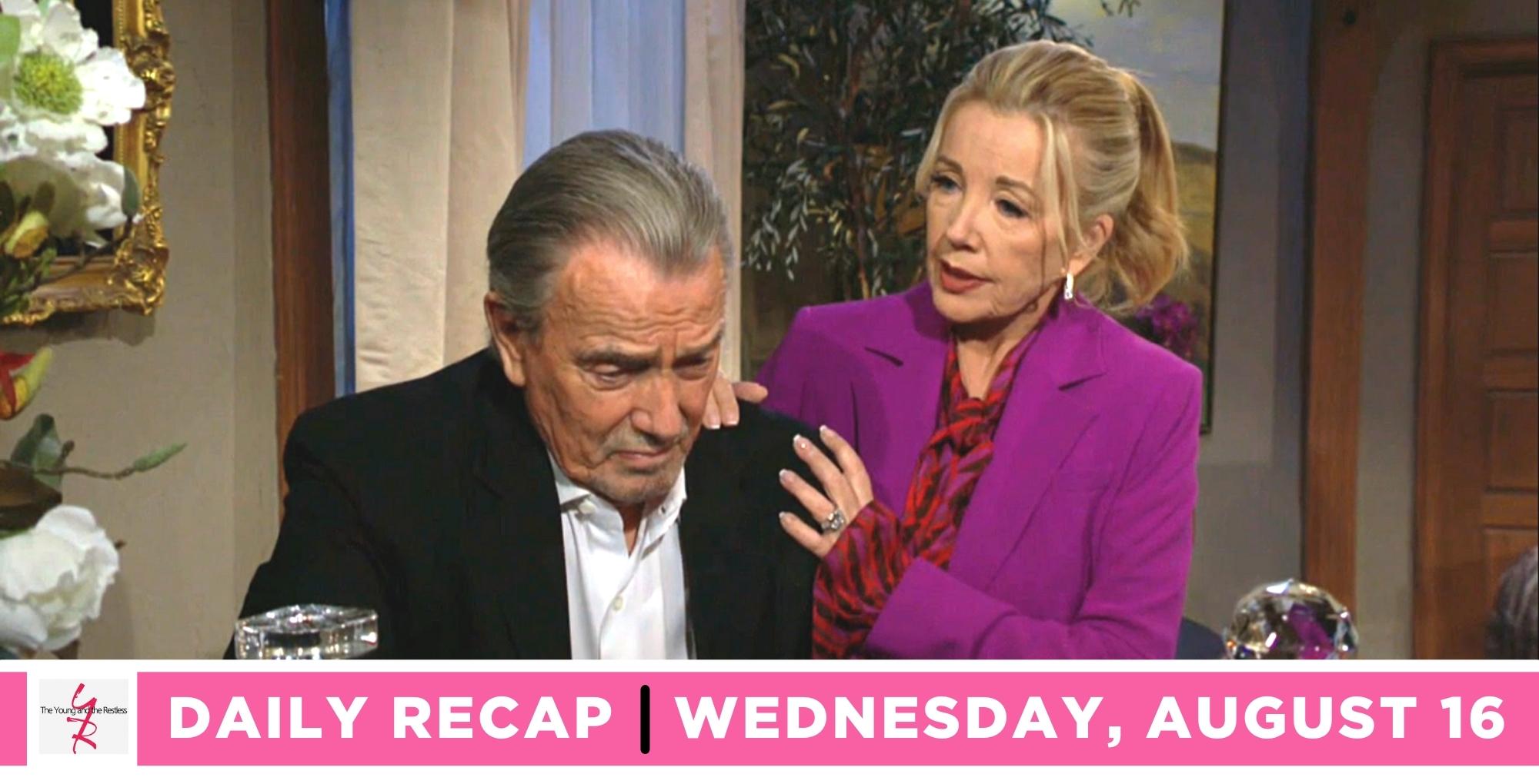 the young and the restless recap for august 16, 2023, has nikki comforting victor.