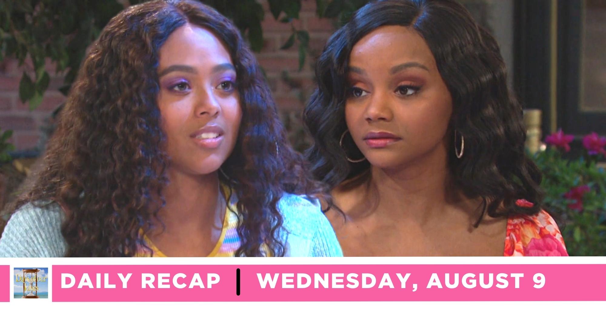 talia hunter came onto chanel dupree on the days of our lives recap for wednesday, august 9, 2023.