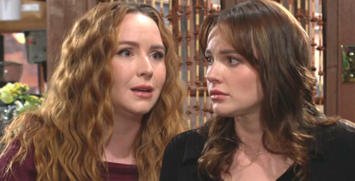 mariah copeland and tessa have concerns about aria on the young and the restless.