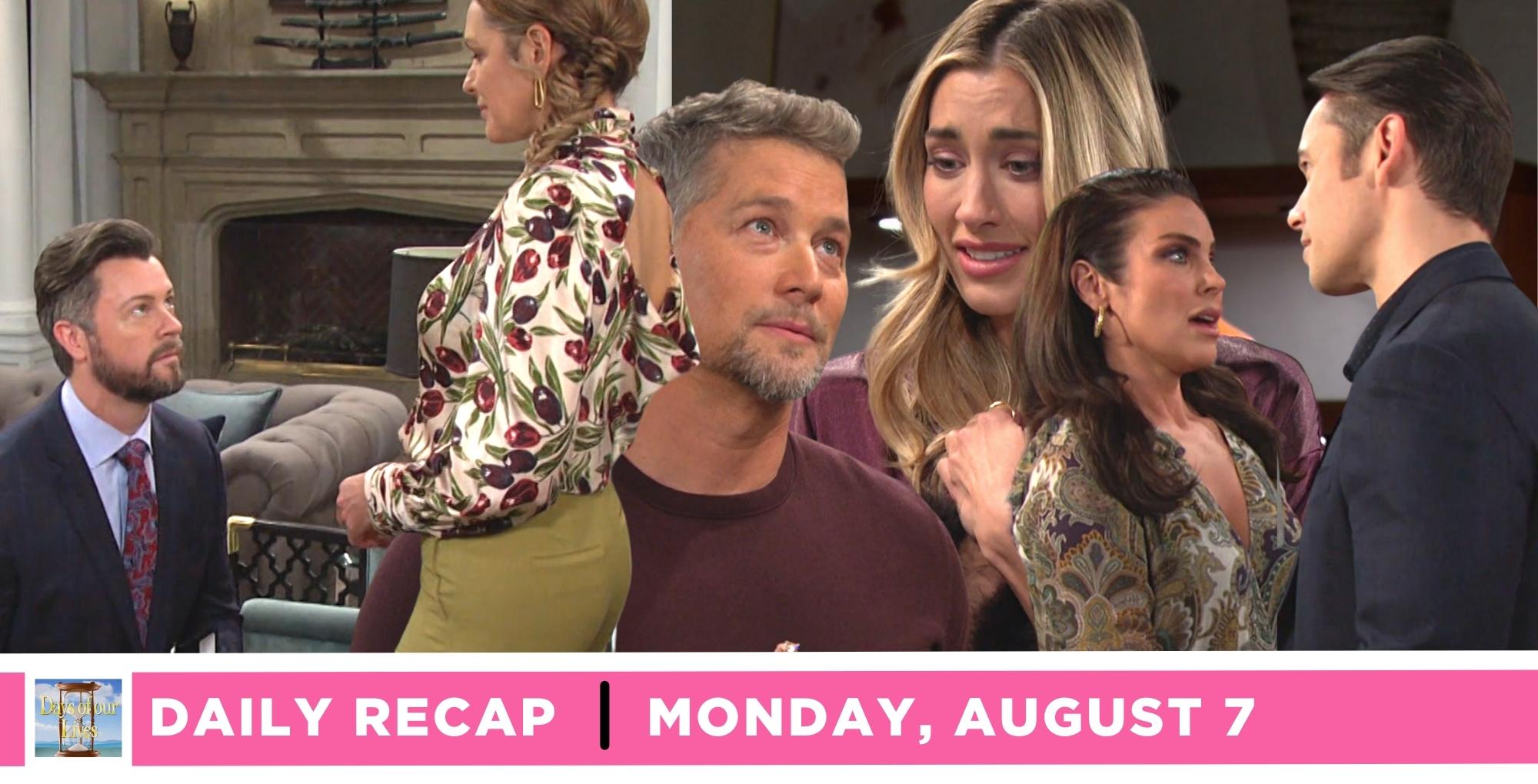 ej dimera, eric brady, and xander cook all proposed to their ladies on the days of our lives recap for monday, august 7, 2023.