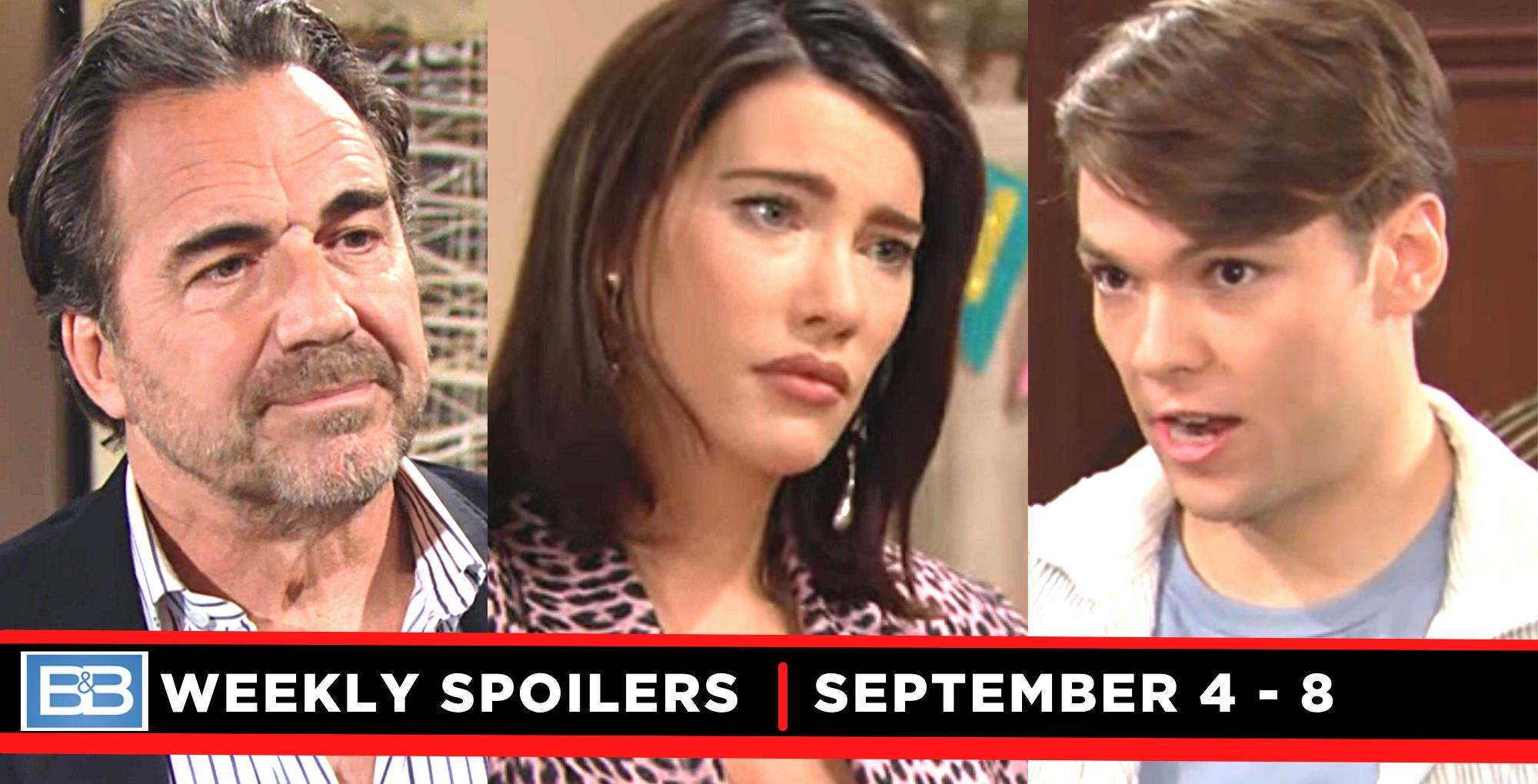 the bold and the beautiful spoilers for september 4-8, 2023, have ridge, steffy, and rj.