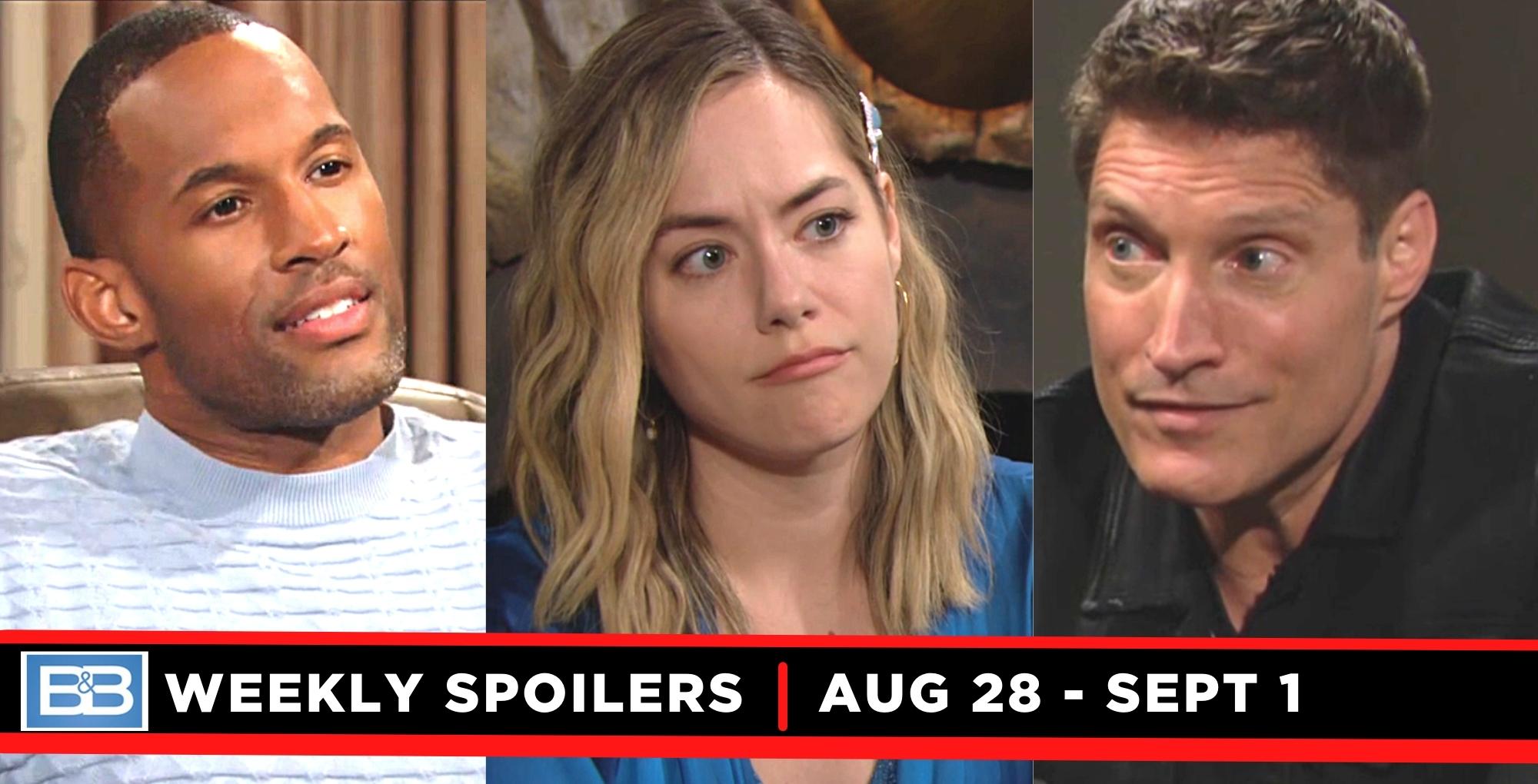 bold and the beautiful spoilers weekly august 28-september 1, 2023, has carter, hope, deacon.