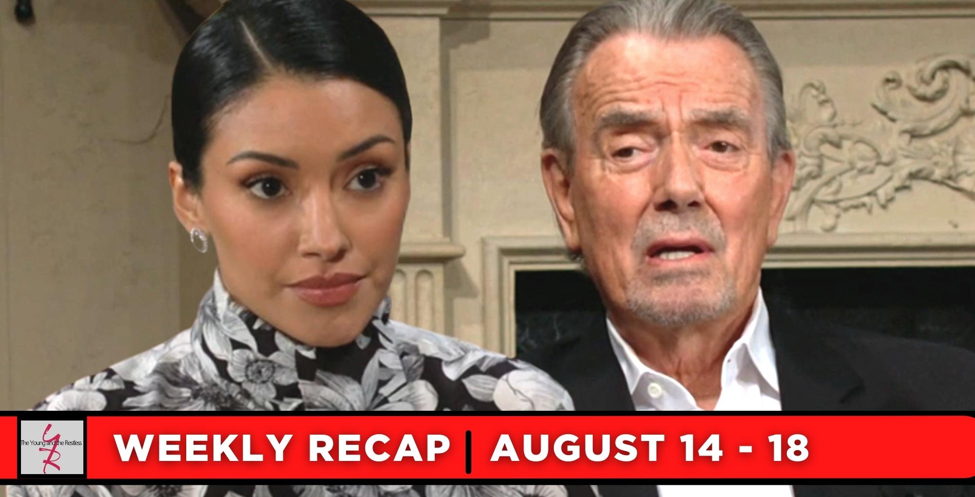 the young and the restless recaps for august 14 – august 18, 2023, two images, audra and victor.