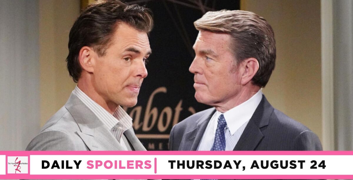 the young and the restless spoilers for august 24, 2023, have billy and jack plotting.