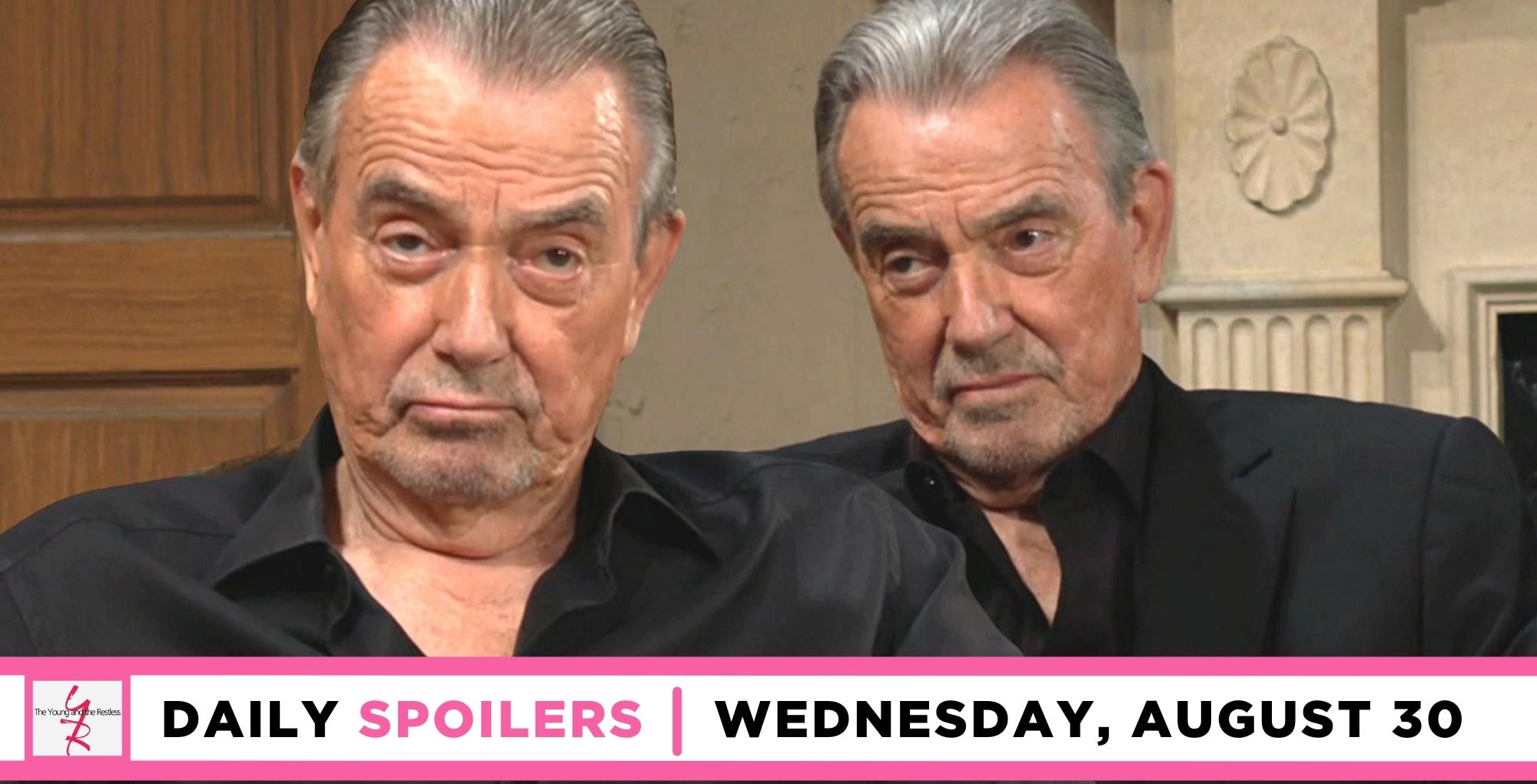 young and the restless spoilers for august 30, 2023, have double image of victor newman.
