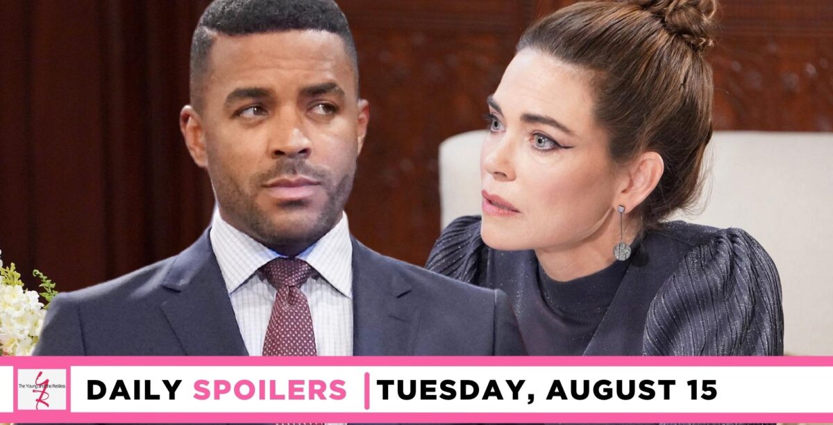 the young and the restless spoilers for august 15, 2023, has victoria and nate talking.