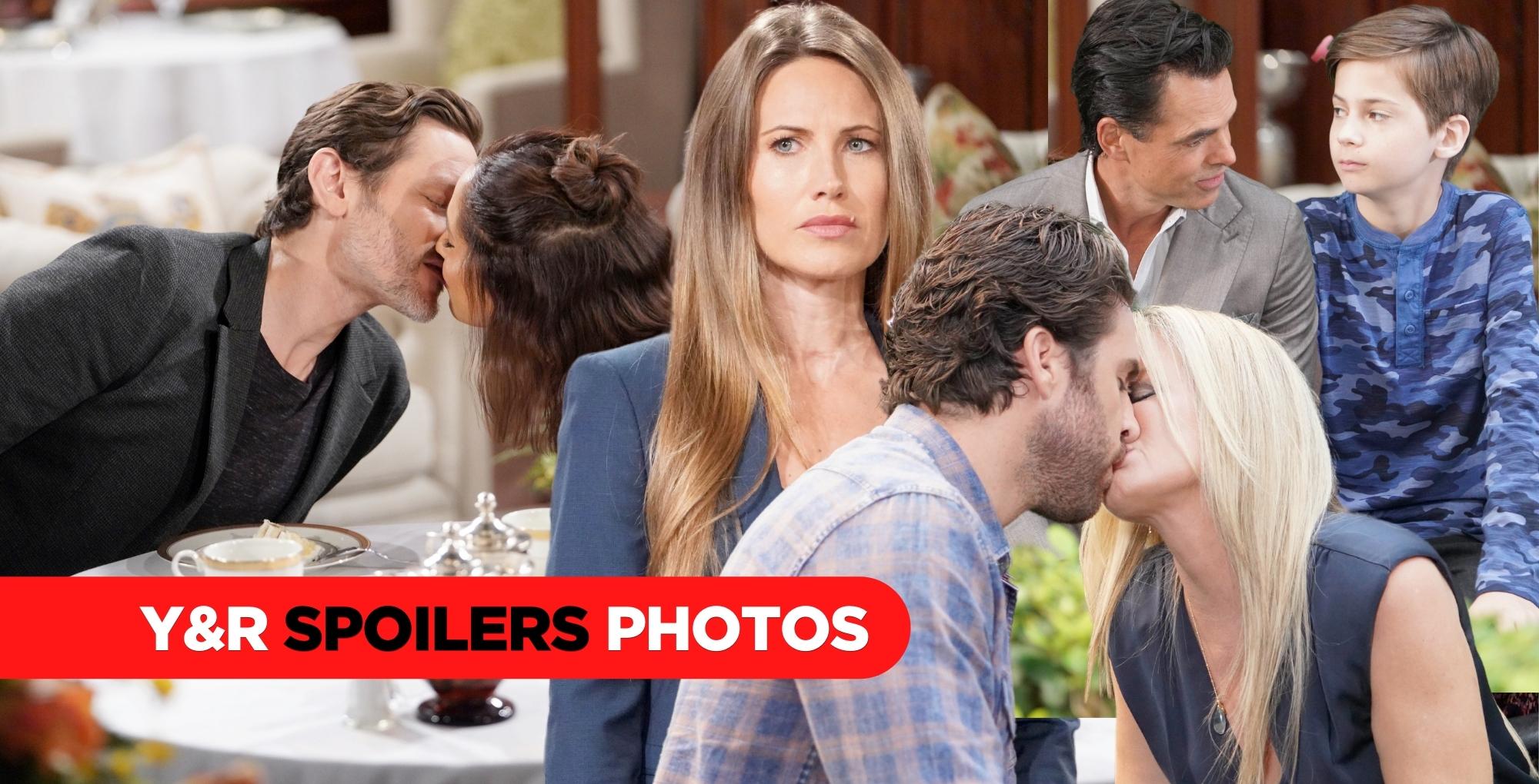 y&r spoilers photos for monday, august 21, 2023 photo collage.