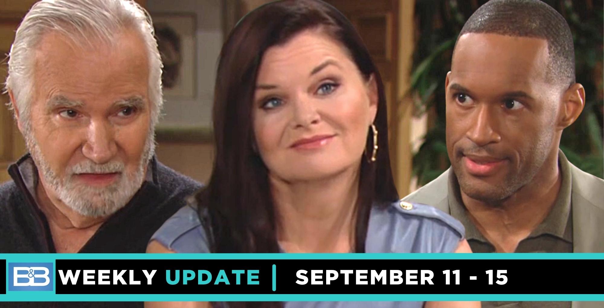 b&b spoilers weekly update with eric, katie, and carter.