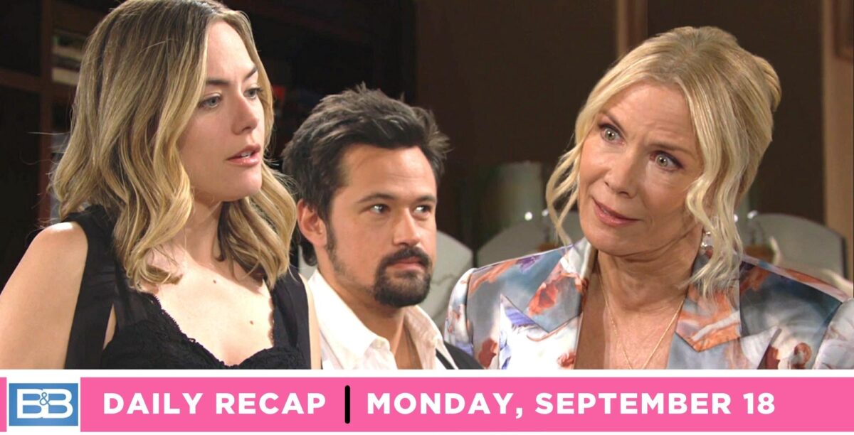 brooke logan could not believe her eyes on the bold and the beautiful recap for monday, september 18, 2023.