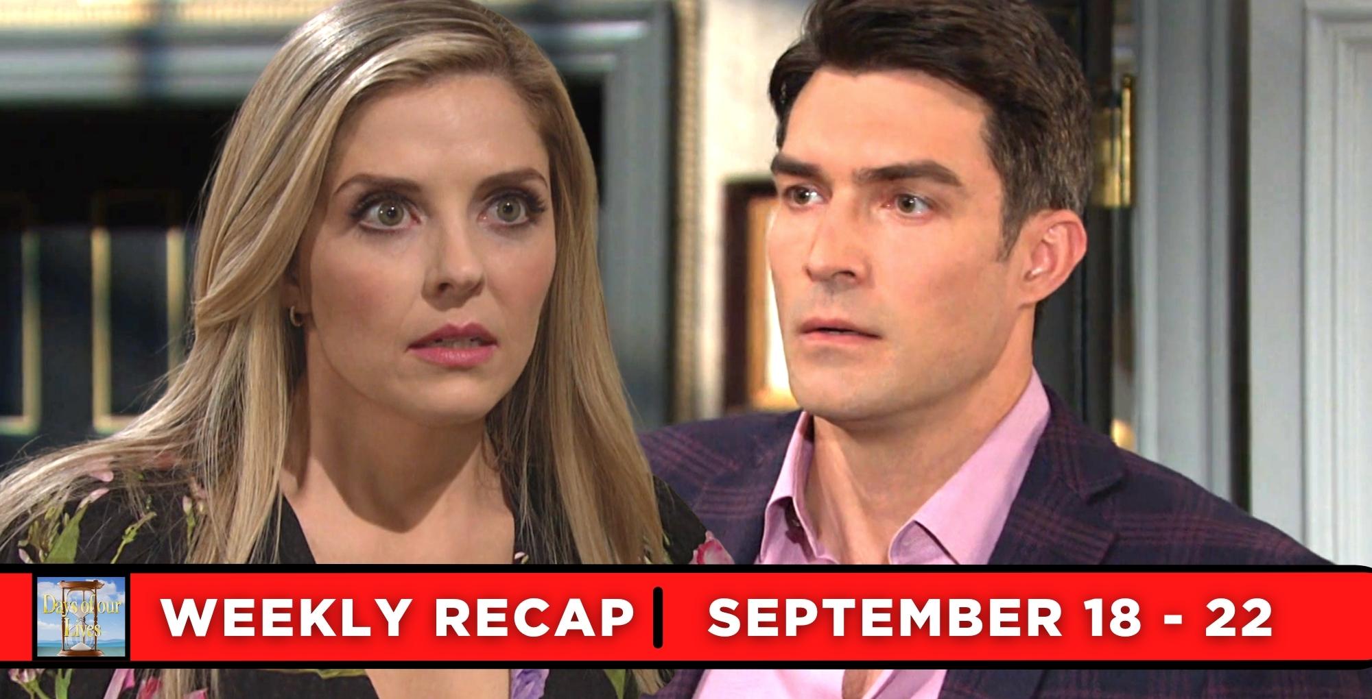 days of our lives recaps for september 18 – september 22, 2023, two images, theresa and dimitri.