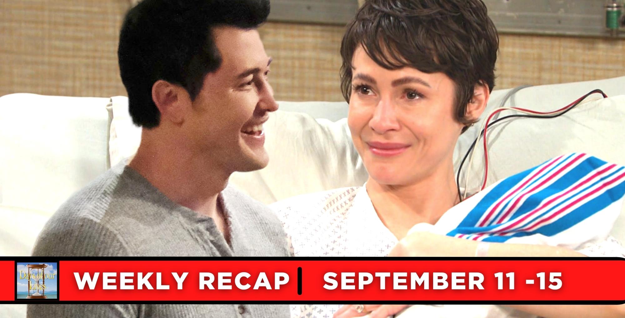 days of our lives recaps for september 11 – september 15, 2023, two images, paul and sarah.