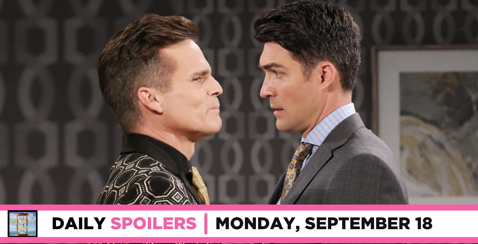 days of our lives spoilers for september 18, 2023, has leo confronting dimitri.