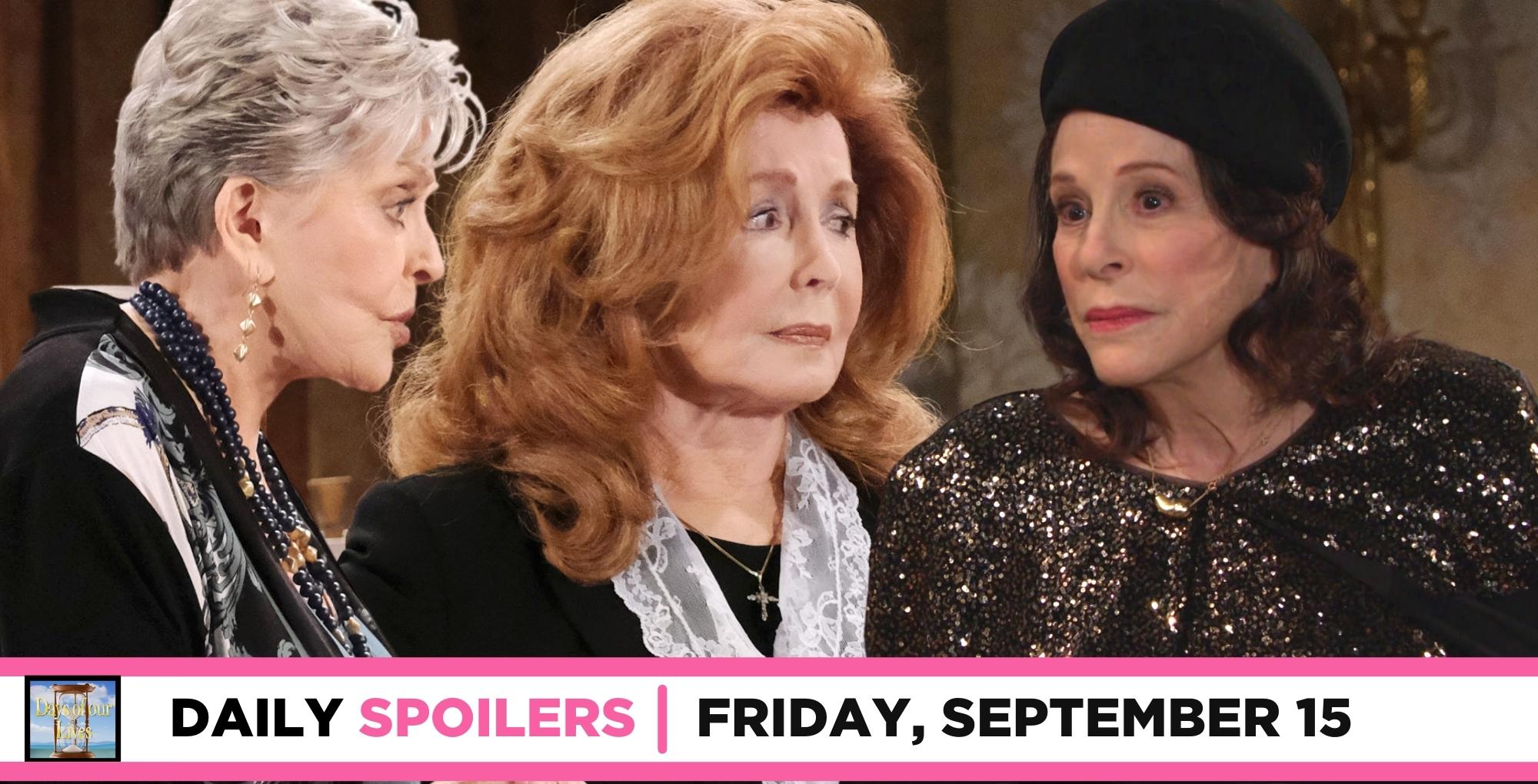 days of our lives spoilers for september 15, 2023 have julie and maggie against vivian.