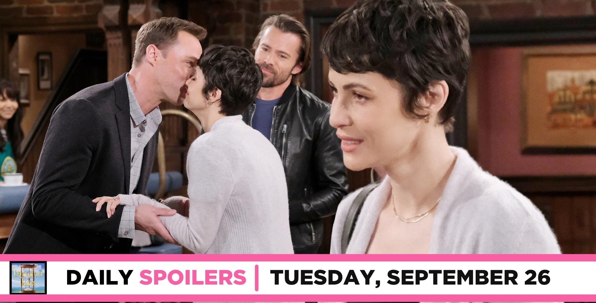 days of our lives spoilers for september 26, 2023, has sarah with rex as philip watches and sarah by herself.