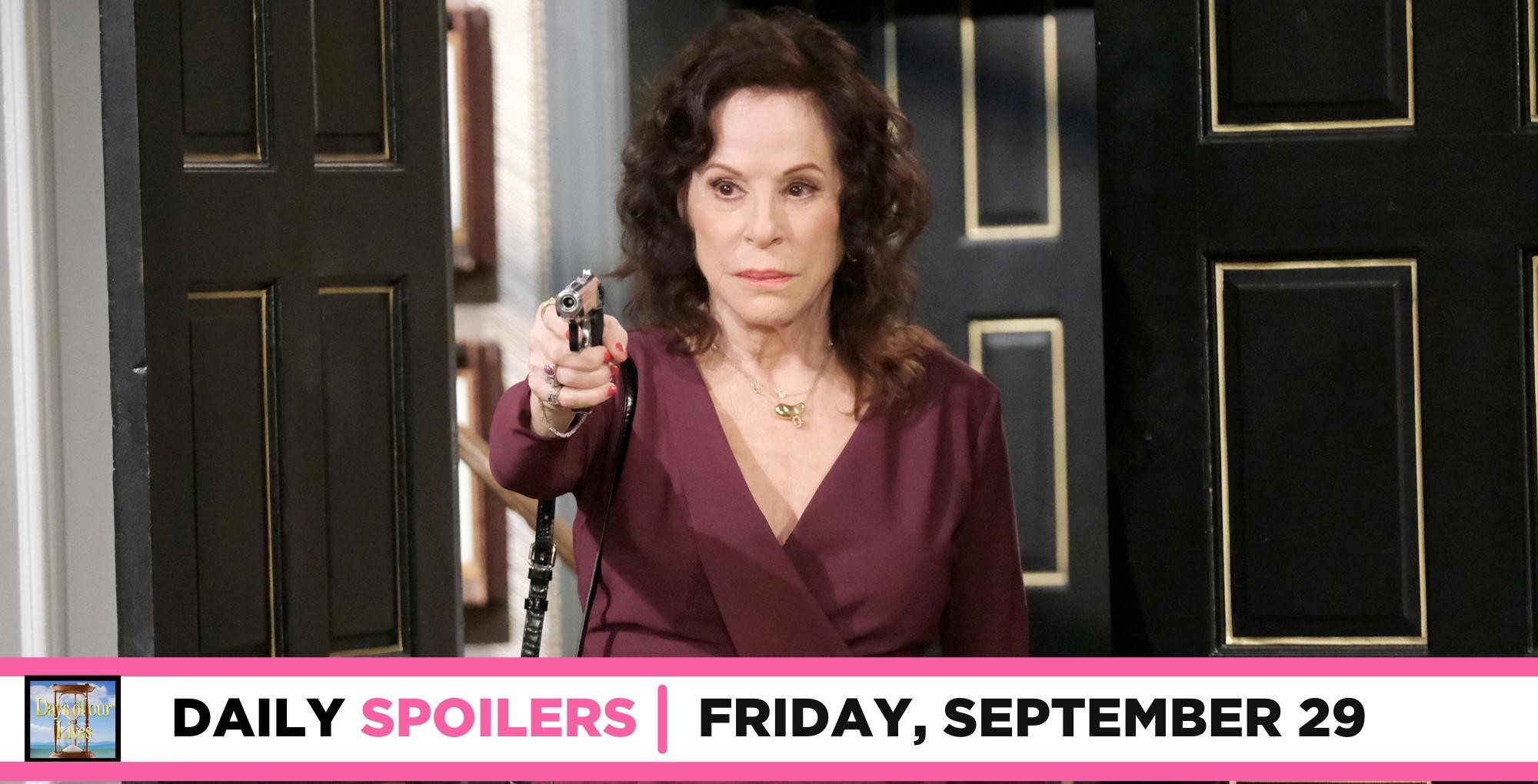 days of our lives spoilers for september 29, 2023 has vivian with a gun.