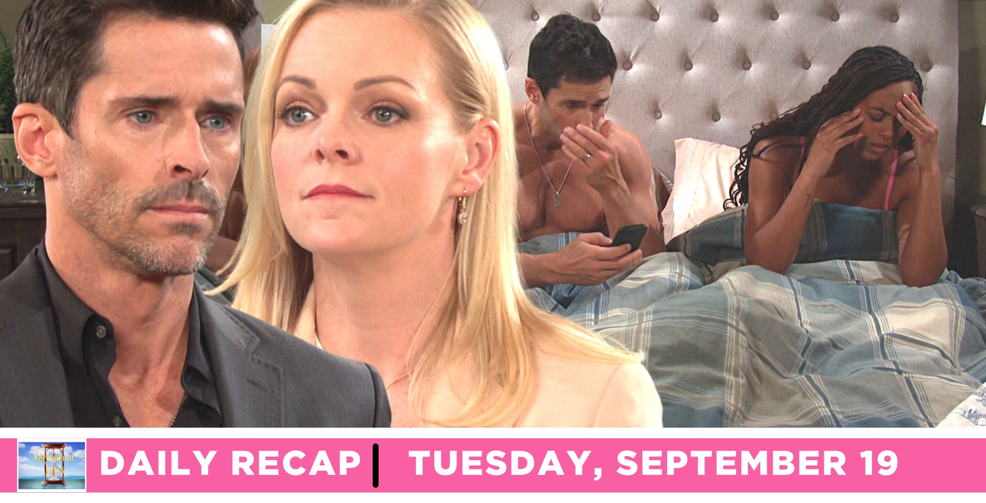 shawn brady woke up in talia hunter’s bed on days of our lives recap for tuessday, september 19, 2023.