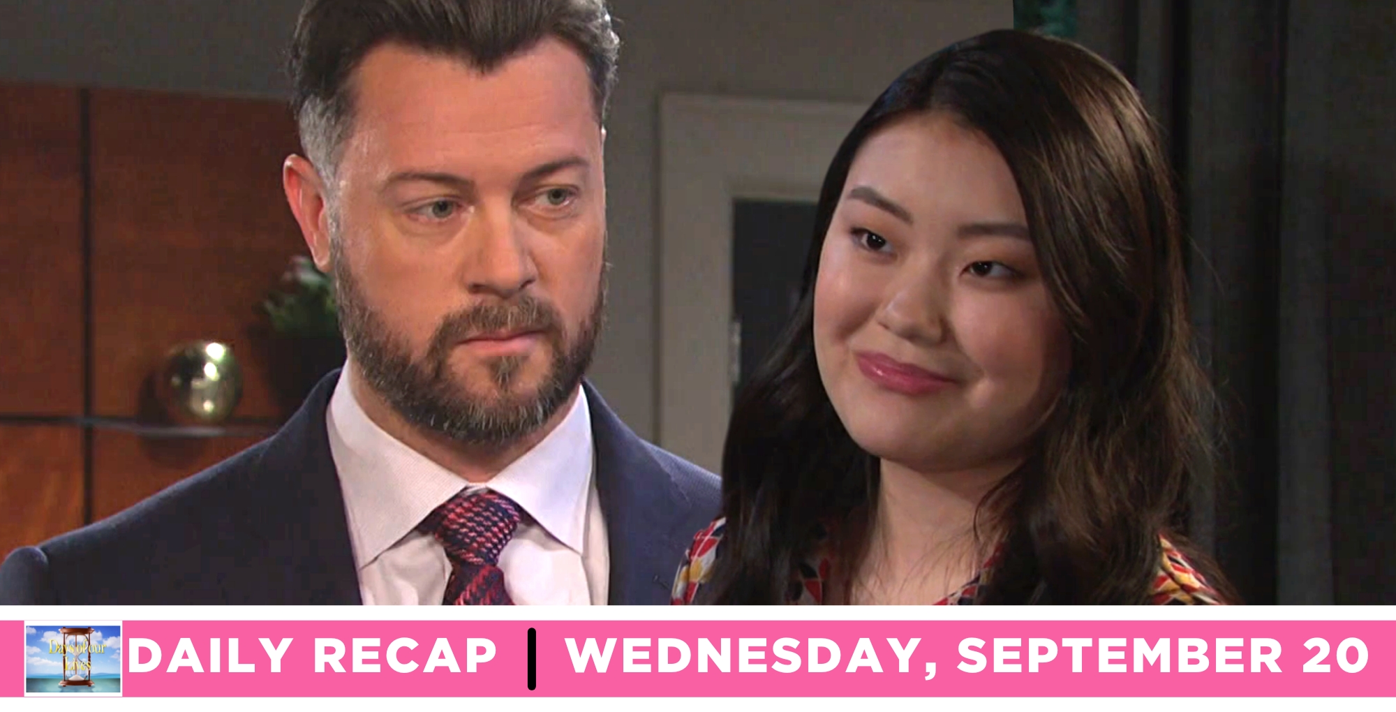 wendy shin told ej dimera is mom is alive on days of our lives recap for wednesday, september 20, 2023.
