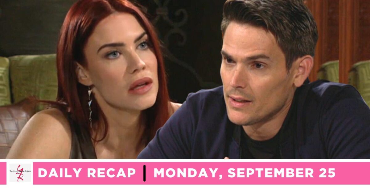 young and the restless recap for september 25, 2023, has sally listening to adam.