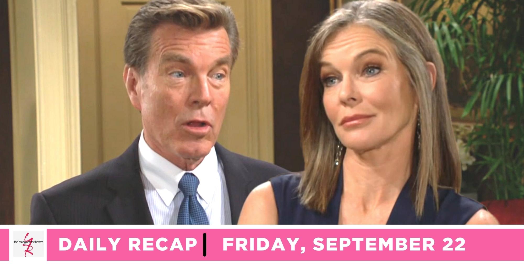 diane jenkins put the pressure on jack abbott on the young and the restless recap for september 22, 2023.