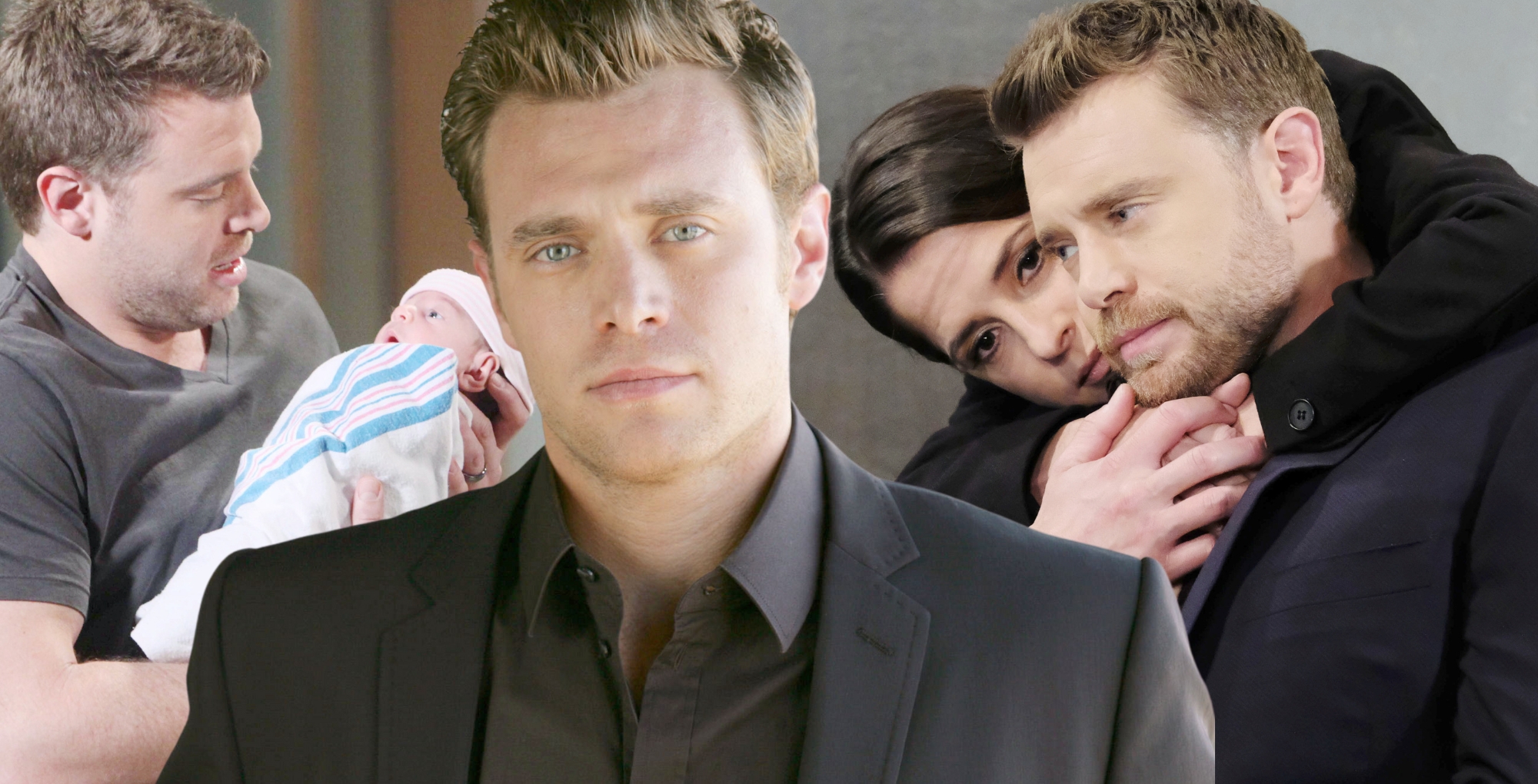 billy miller as drew, with the baby, by himself, and with sam on general hospital.