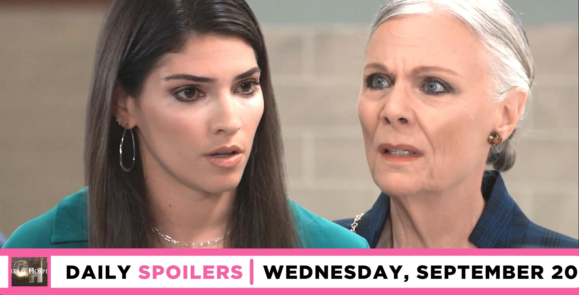 general hospital spoilers for september 20, 2023 has brook lynn going up against tracy.