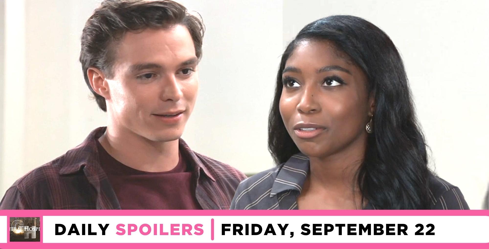 general hospital spoilers for september 22 2023 has spencer and trina going on a trip.