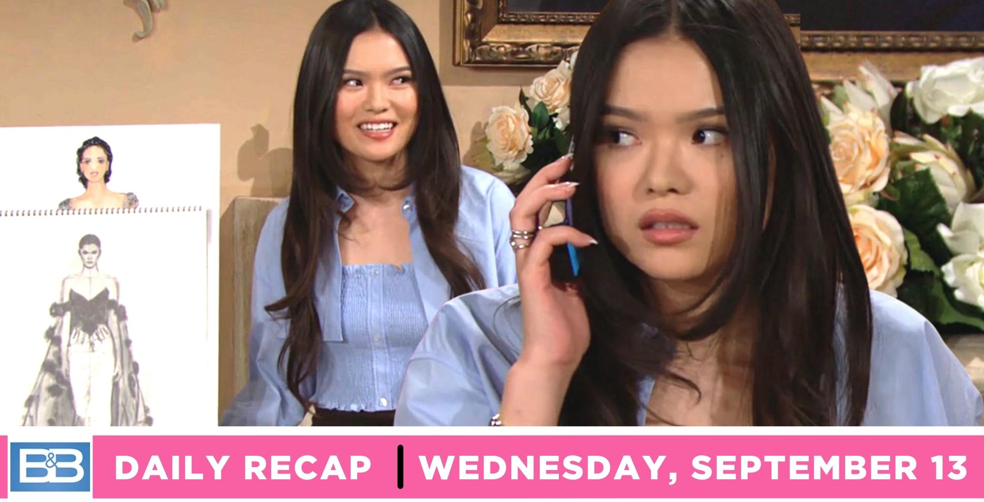 luna seems like she could be a problem on the bold and the beautiful recap for wednesday, september 13, 2023.