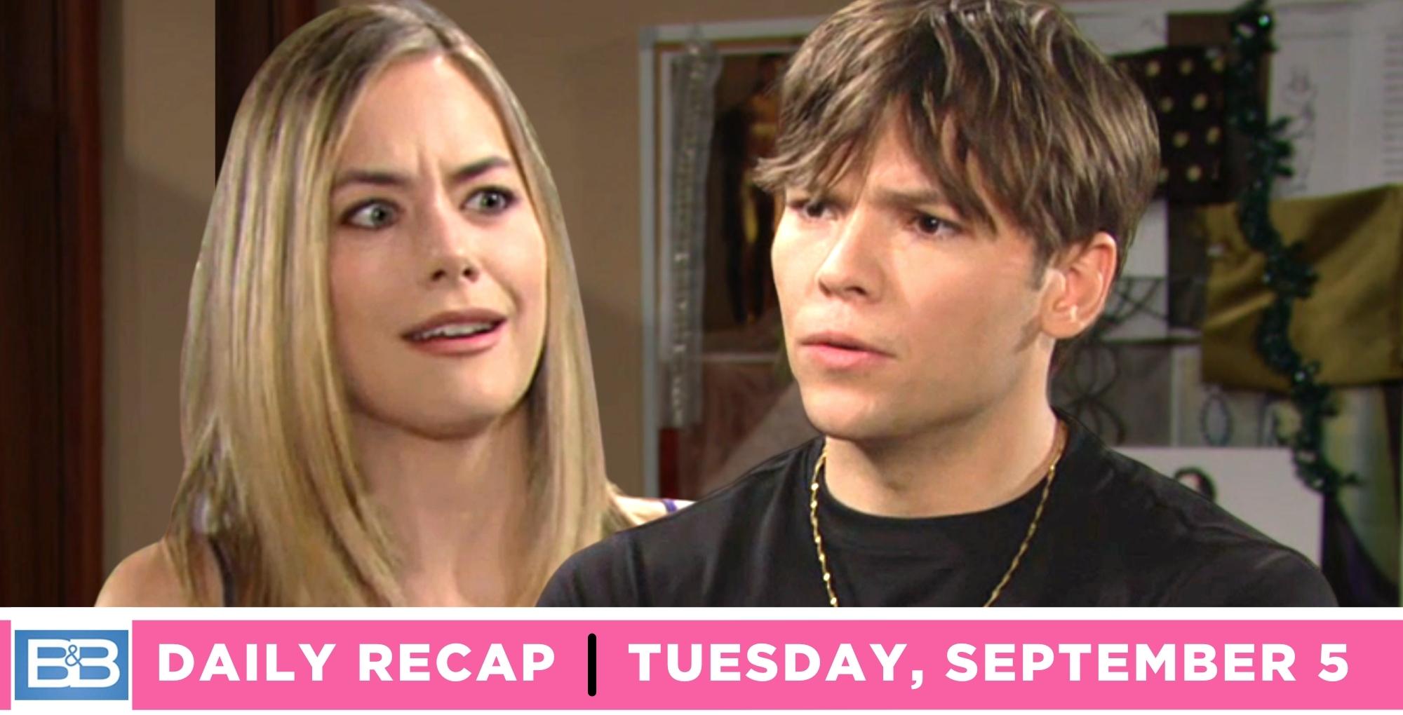 r.j. forrester offered hope logan advice on the bold and the beautiful recap for thursday, september 5, 2023.