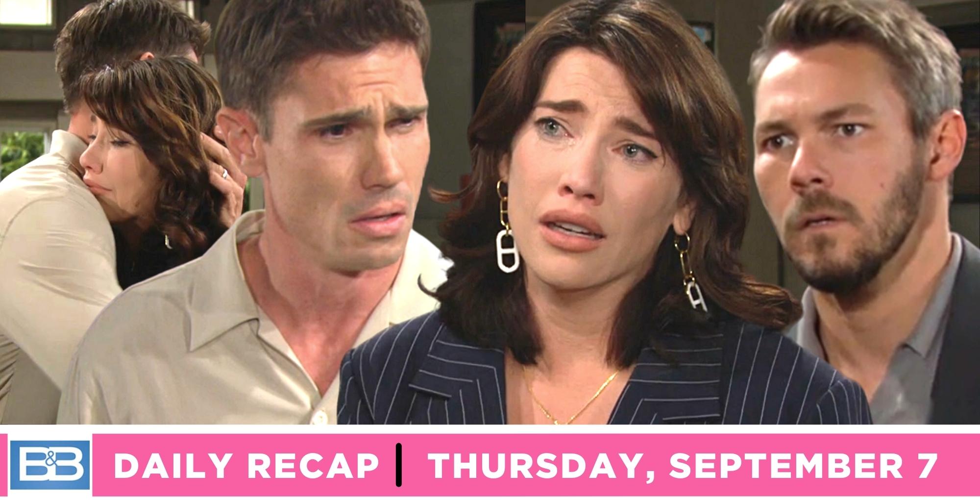 steffy forrester finnegan decided to leave on the bold and the beautiful recap for thursday, september 7, 2023.