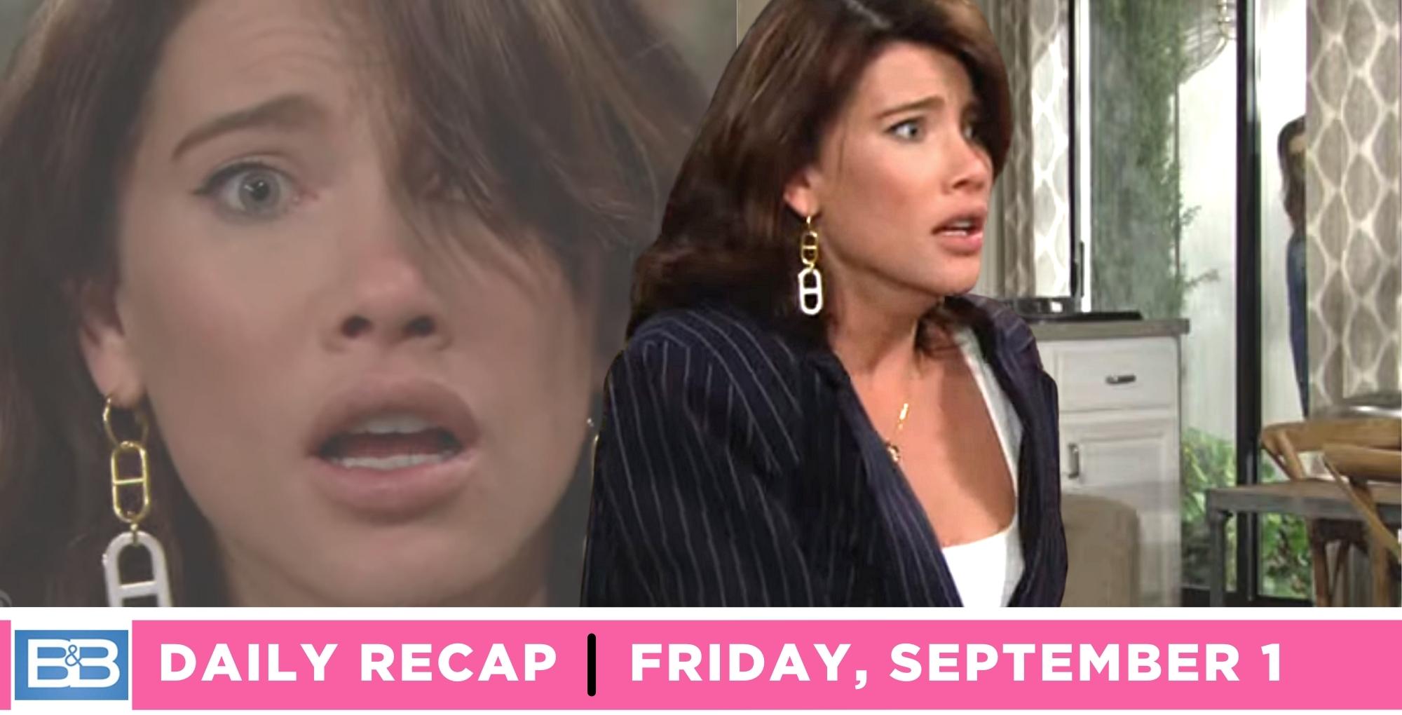 the bold and the beautiful recap for friday, september 1, 2023, steffy is thrown for the loop.
