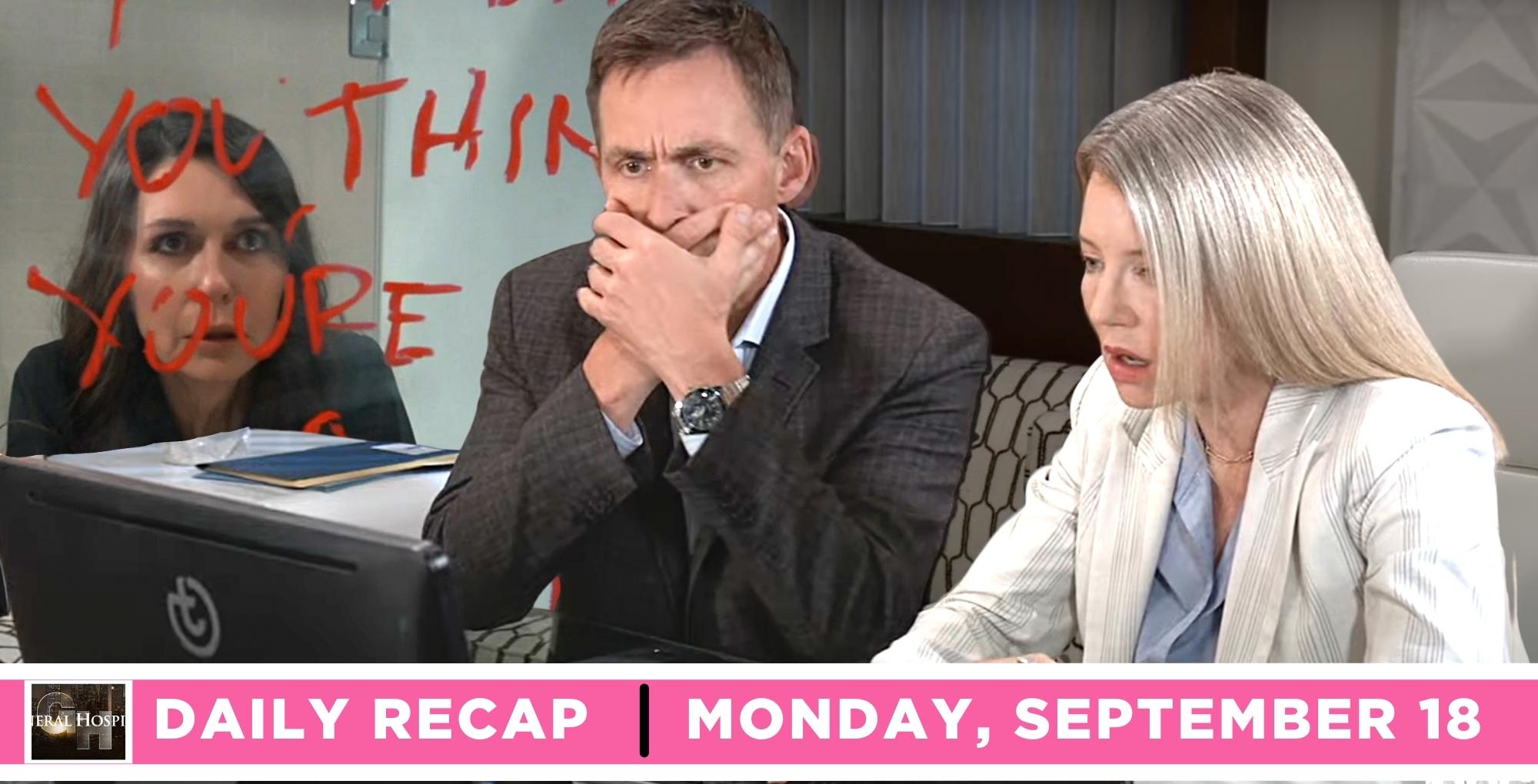 the general hospital recap for september 18 2023 have valentin going to nina for help.