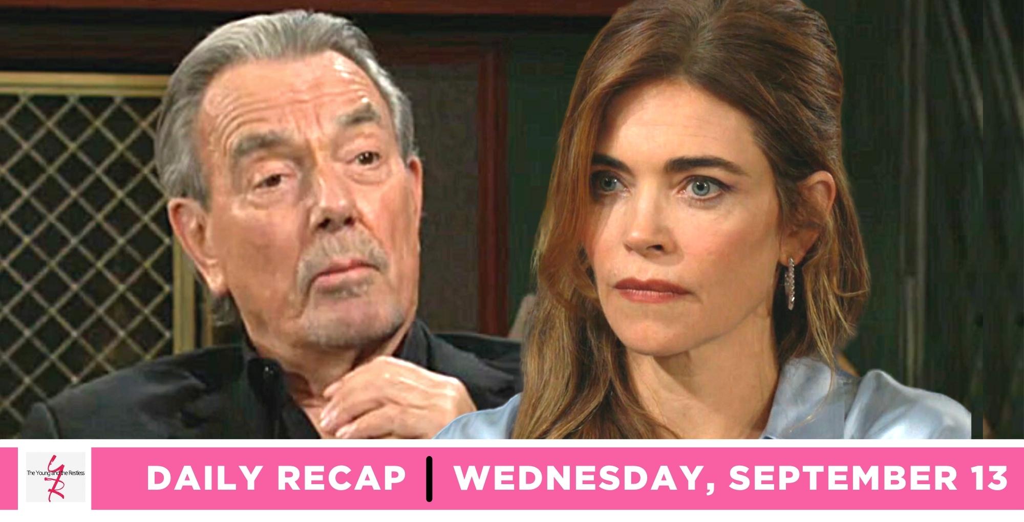 young and the restless recap for september 13, 2023, has victor talking with victoria.