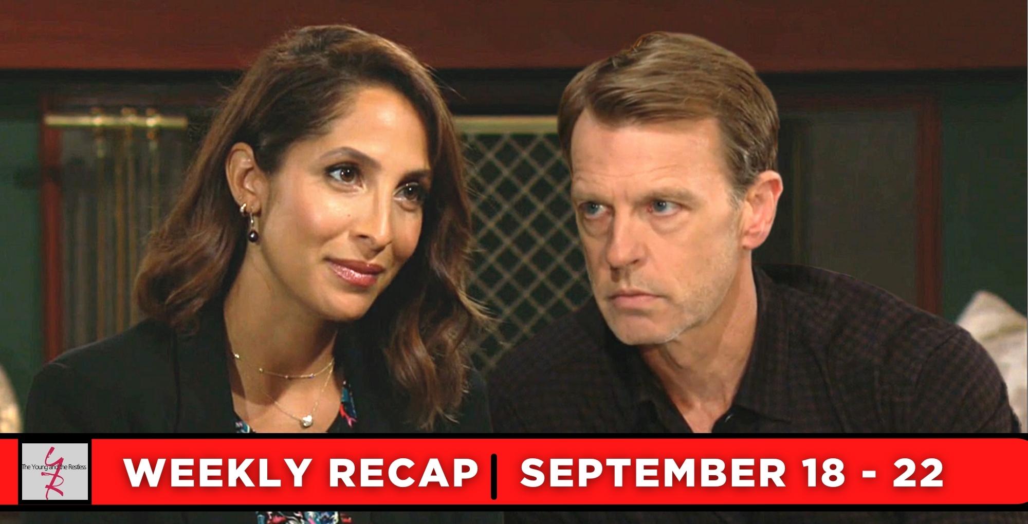 the young and the restless recaps for september 18 – september 22, 2023, two images, lily and tucker.