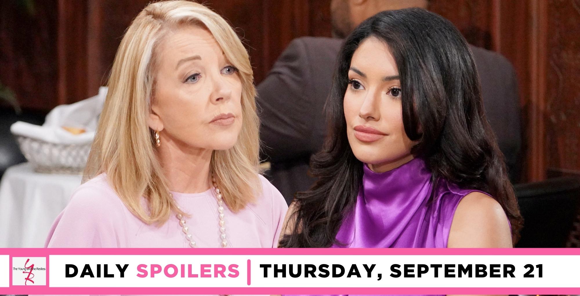 the young and the restless spoilers for september 21, 2023, has nikki talking to audra.