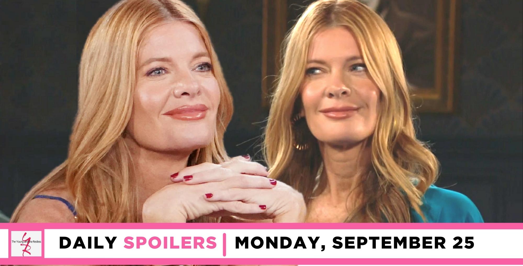 the young and the restless spoilers for september 25, 2023, show phyllis summers back to her old ways.