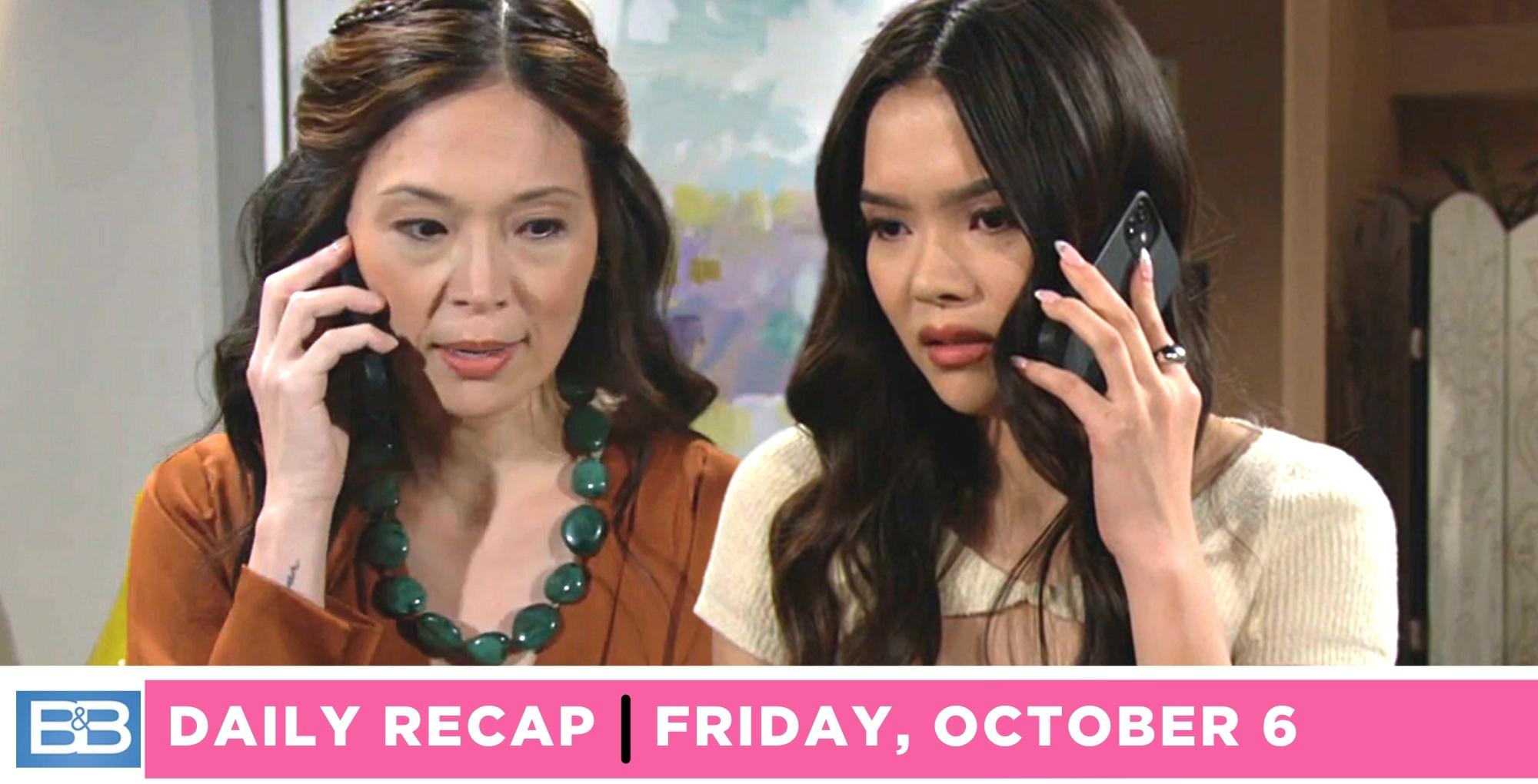 luna got an earful from poppy on the bold and the beautiful recap for friday, october 6, 2023.