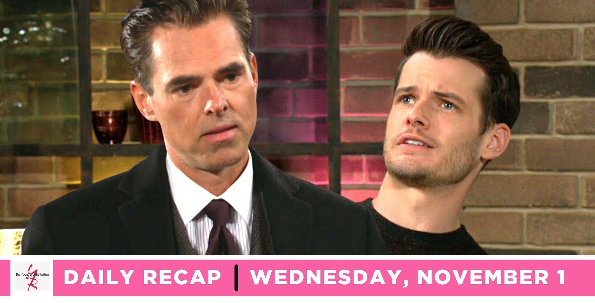 the young and the restless recap for november 1, 2023, episode 12737, has billy eyeing kyle.