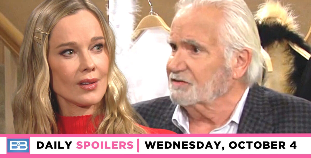 bold and the beautiful spoilers for october 4, 2023, has donna concerned about eric.