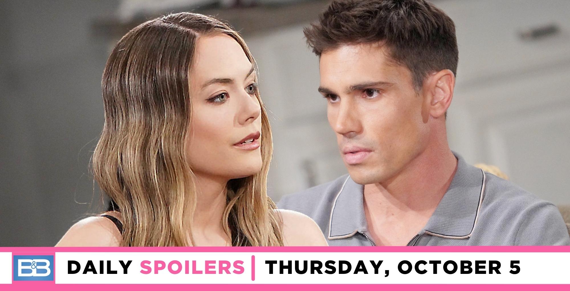 B&B Spoilers: Hope Turns To Finn For Support 