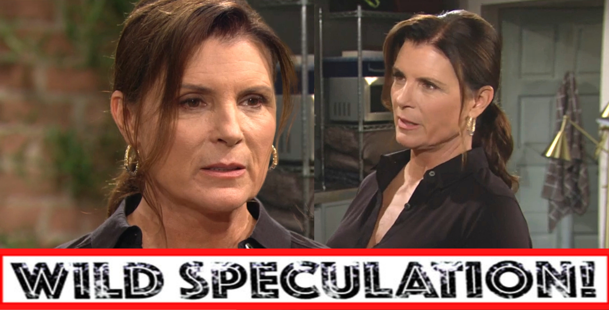 b&b spoilers wild speculation banner over sheila carter two images.