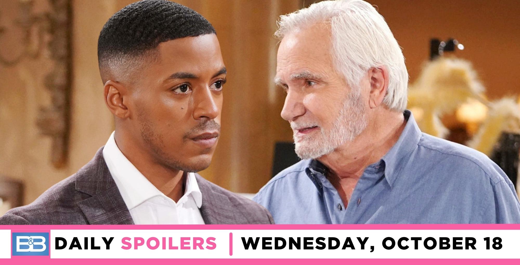 the bold and the beautiful spoilers for october 18, 2023, has eric talking with his doctor.