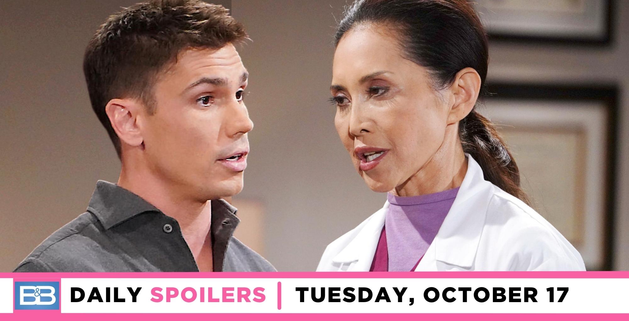 the bold and the beautiful spoilers for october 17, 2023, has finn facing off with li.