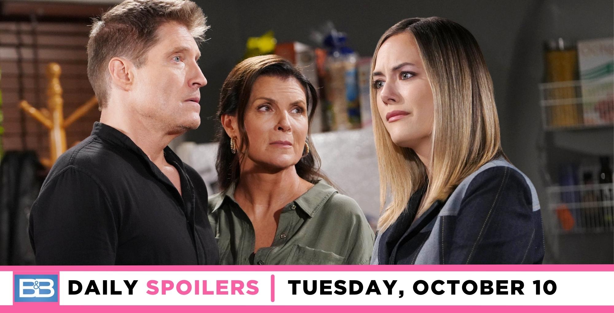 the bold and the beautiful spoilers for october 10, 2023, has deacon and sheila facing hope's wrath.